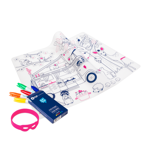 Coloriage réutilisable - Set en silicone DREAM VAN - JUIN