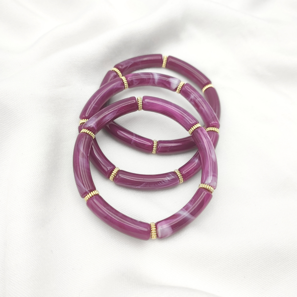 Bracelet SCARLETT: Orange / S/M = 19cm = diamètre 6 cm