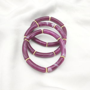 Bracelet SCARLETT: Jade / S/M = 19cm = diamètre 6 cm
