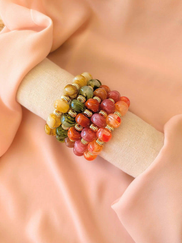 Bracelet GIGI: Terracotta / Fermoir