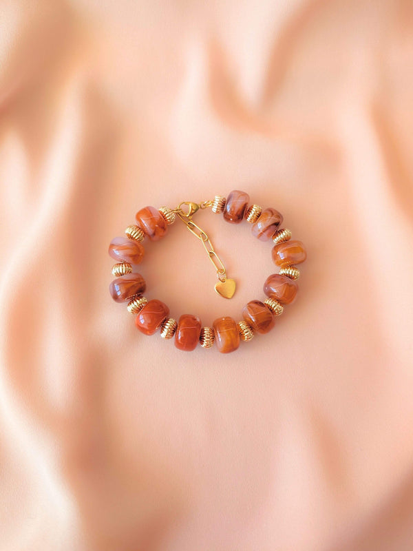 Bracelet GIGI: Terracotta / Fermoir