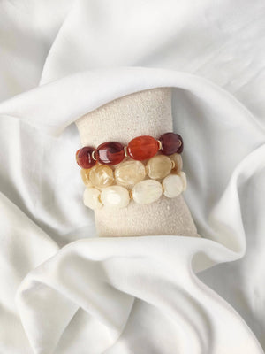 Bracelet JANE: Chocolat / S/M = 18 cm