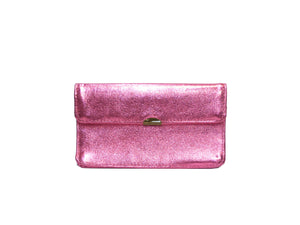 Porte monnaie cuir tout en un compact: Doré