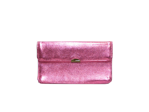 Porte monnaie cuir tout en un compact: Doré