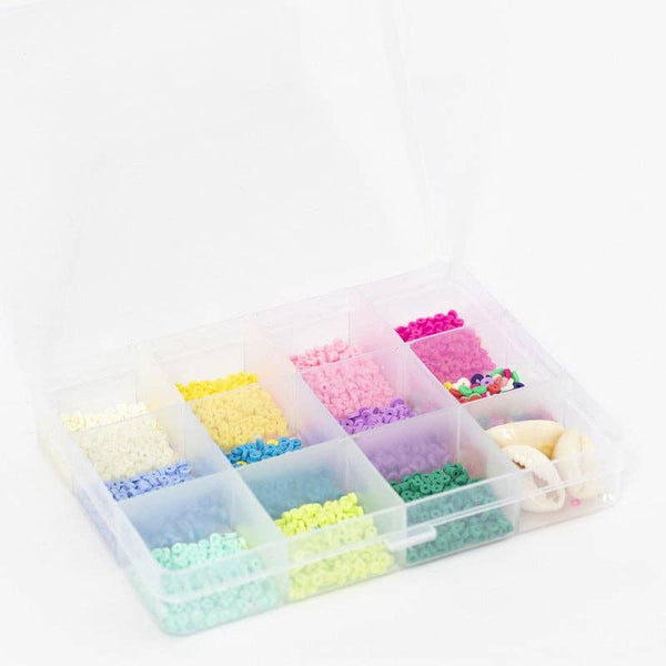 Boite de 11 couleurs de perles heishi 6 mm POP + accessoires