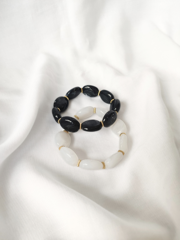 Bracelet JANE: Ivoire / S/M = 18 cm