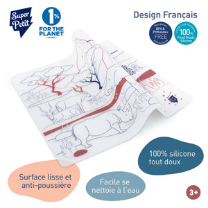 Coloriage éducatif-Set en silicone SAVANE AFRICAINE 5 feutres inclus