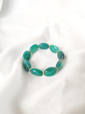 Bracelet JANE: Aubergine / S/M = 18 cm