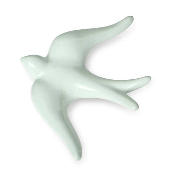 Hirondelles en céramique lisse multicolores: Vert aqua