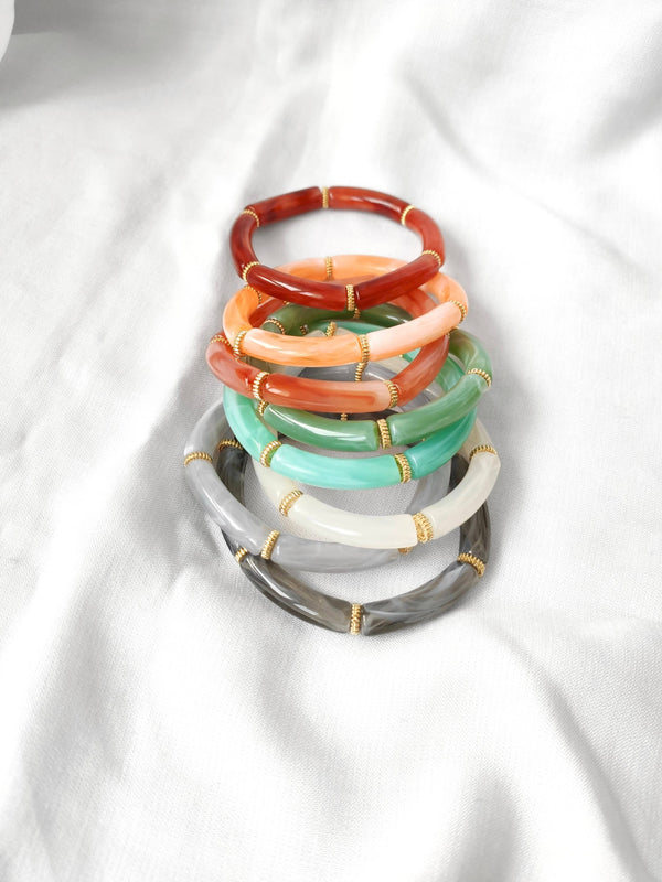 Bracelet SCARLETT: Orange / S/M = 19cm = diamètre 6 cm
