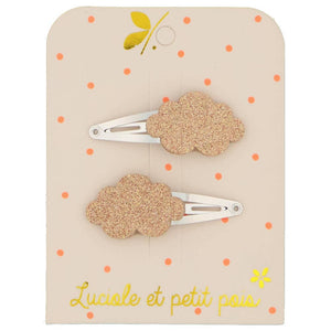 Barrettes nuages - Rose