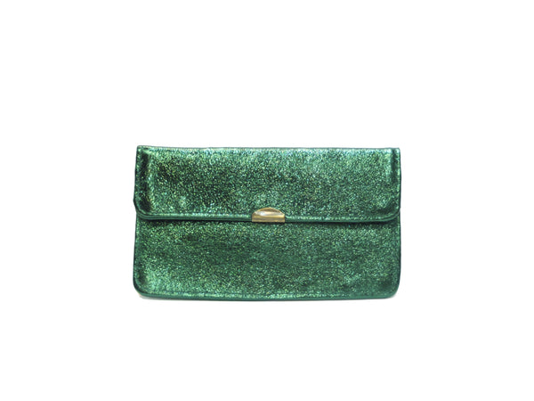 Porte monnaie cuir tout en un compact: Doré